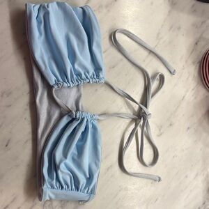 L Space Light Blue Bikini Top